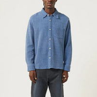 Waffle LS Shirt in Indigo