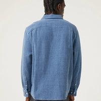 Waffle LS Shirt in Indigo