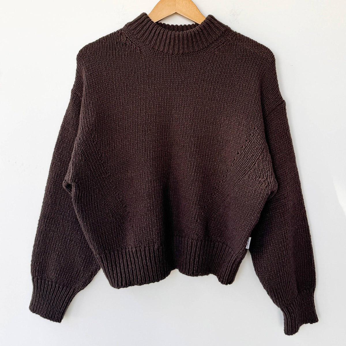 Zoe Cotton Sweater in Brown