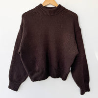 Zoe Cotton Sweater in Brown
