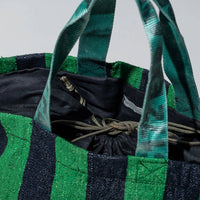 Rug Bag in Turquoise x Navy Blue
