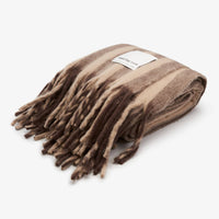 The Wool Stripe Throw in Burnt Umber Stripe