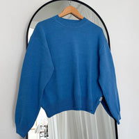 Milo Cotton Sweater in Blue