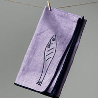 Linen Blend Napkins - Fish (Set of 2)