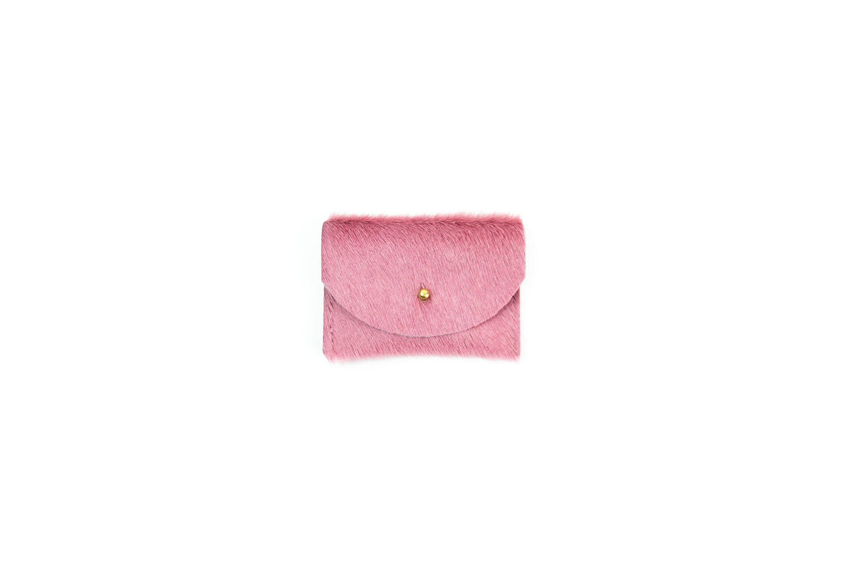 Cardholder in Rose Hair on Hide
