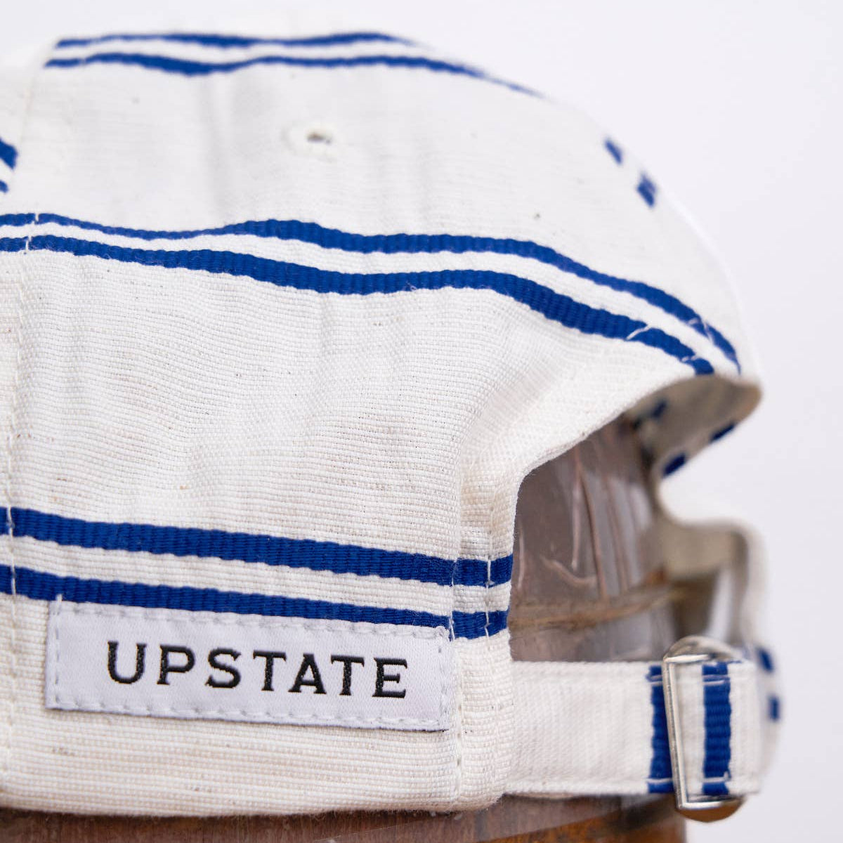 Ballpark Linen Stripe Cap in Navy