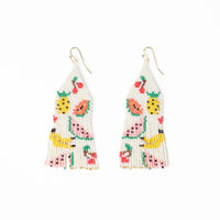 Fruit Beaded Fringe Earrings