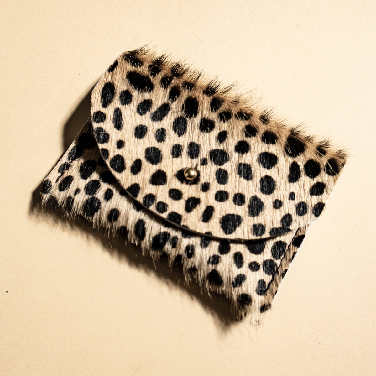 Cardholder in Tiny Spotted Cowhide