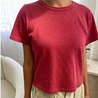 Little Boy Tee in Crayon Red