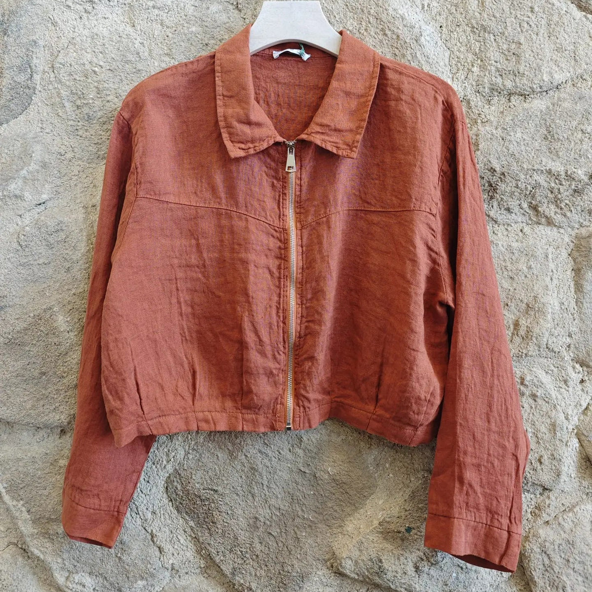 Linen Jacket in Rust