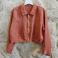Linen Jacket in Rust