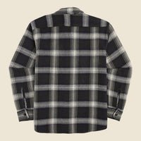 Chevron Weave Overshirt in Navy Olive Check