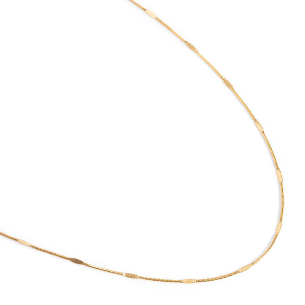 Gold Pressed Chain Necklace