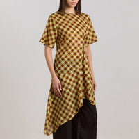Harmony Midi Dress in Choc Avo Gingham