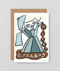 Happy Birthday Cat & Coffee Card