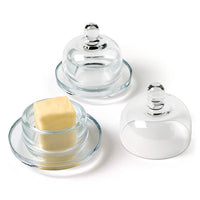 2Pc Sm Butterdish W/Dome