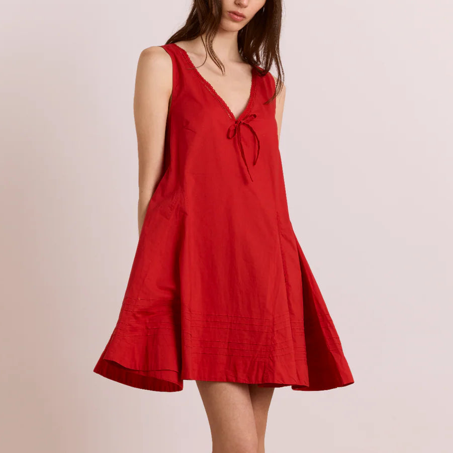 Raven Mini Night Dress in Red