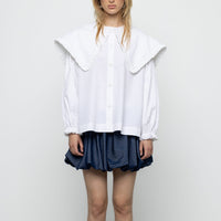 Oversized Sailor Top in White