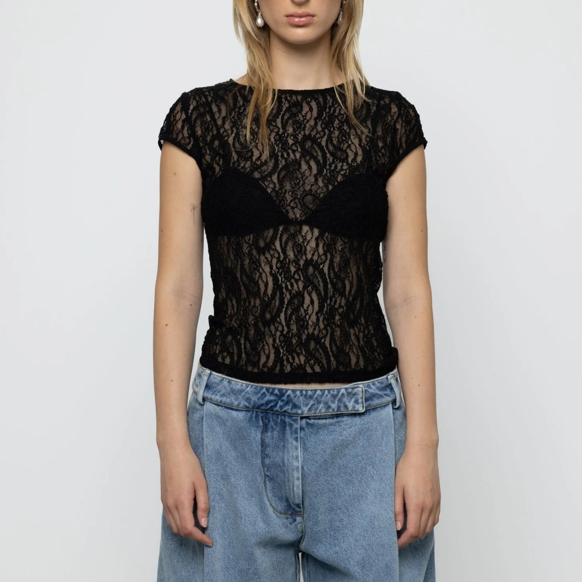 Sheer Baby Tee in Lace