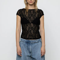 Sheer Baby Tee in Lace