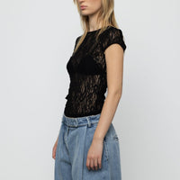 Sheer Baby Tee in Lace