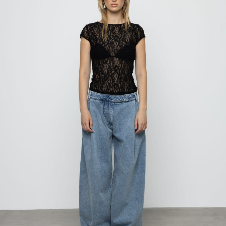 Sheer Baby Tee in Lace