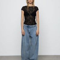 Sheer Baby Tee in Lace