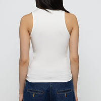 Plunge Top in White