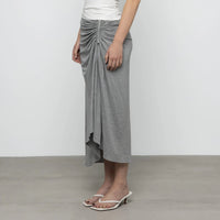 Strappy Midi Skirt in Gray