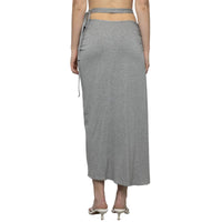 Strappy Midi Skirt in Gray