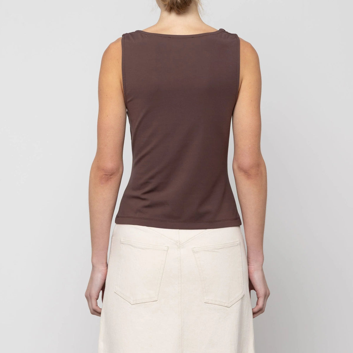 Asymmetric Bead Trim Top