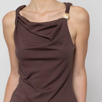 Asymmetric Bead Trim Top