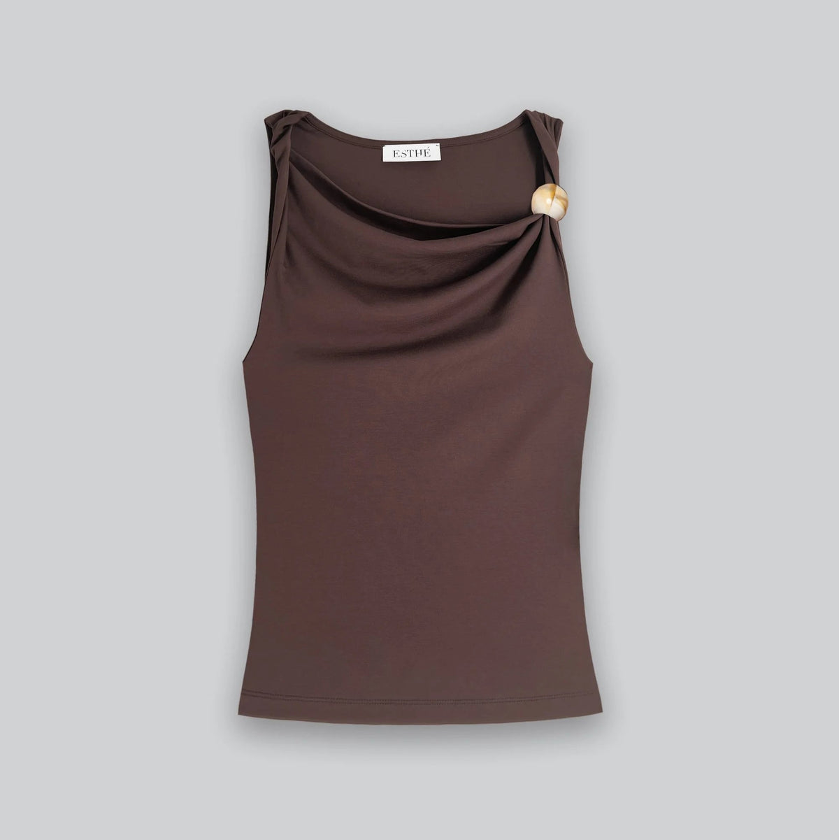 Asymmetric Bead Trim Top