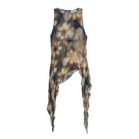 Asymmetric Chiffon Top in Petal Moon Print