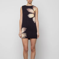 Pleated Floral Mini Dress