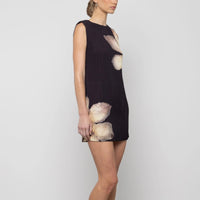 Pleated Floral Mini Dress