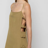 Linen Maxi Dress with Knots