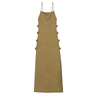 Linen Maxi Dress with Knots