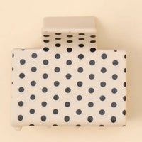 Pia Clip in Ivory Polka