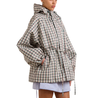Liu Raincoat in Elderberry Check