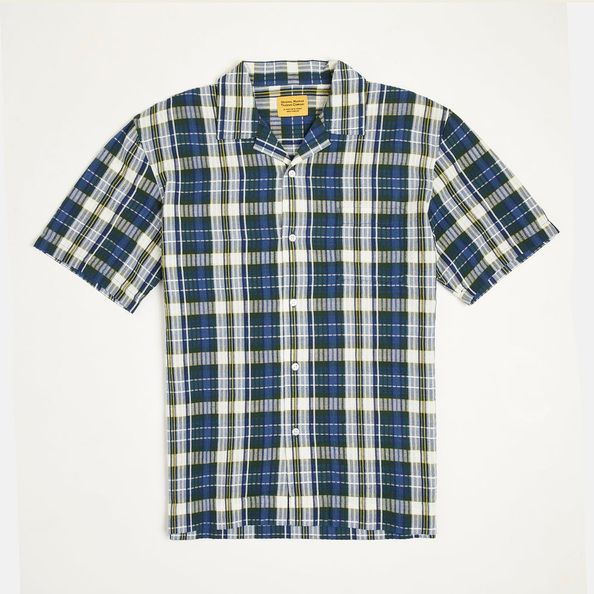 Madras Check Seersucker Cuban Shirt