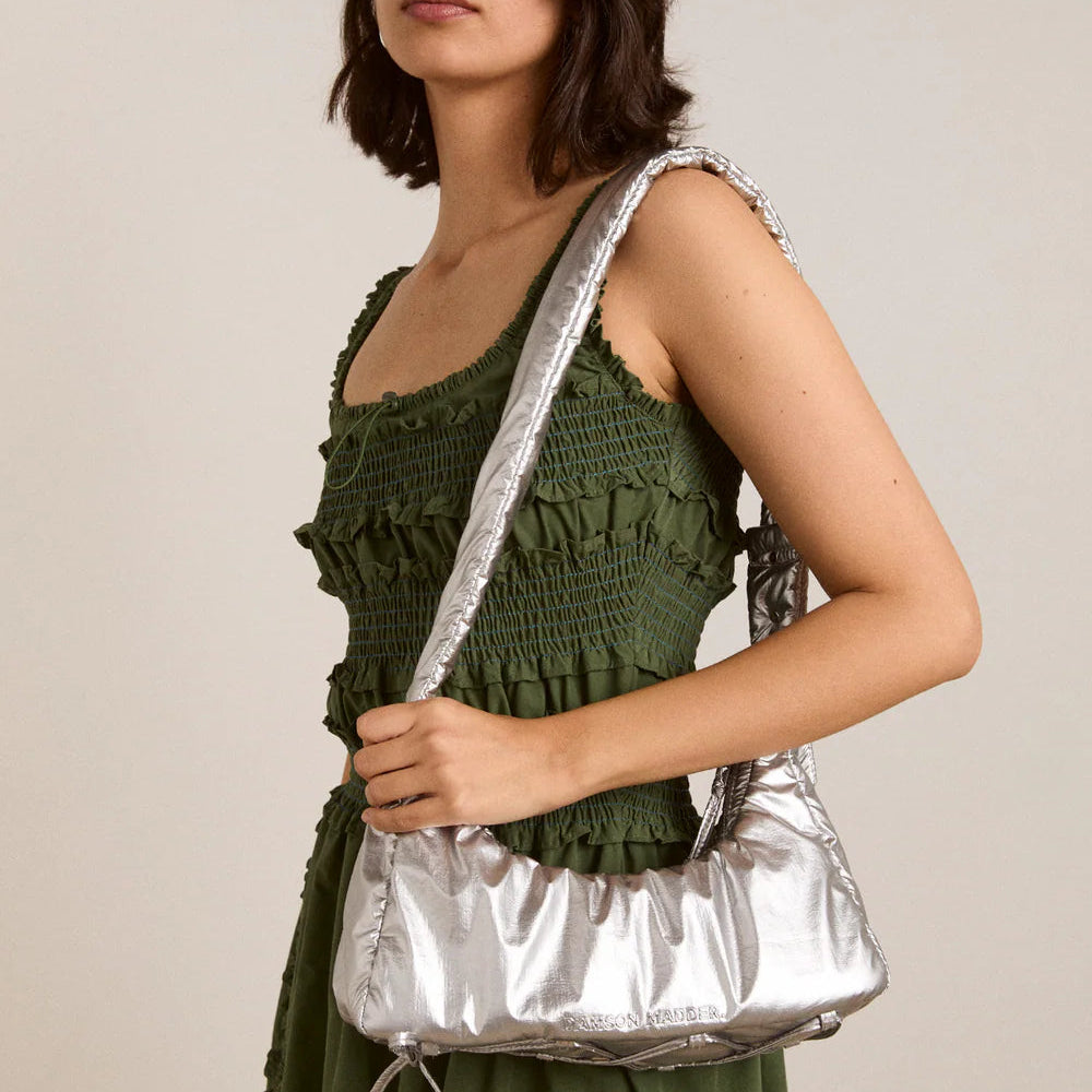 Puffy Saz Bag in Silver