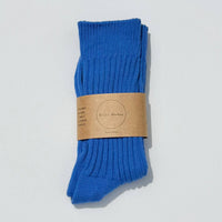 Ribbed Cotton High Socks