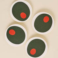 Pimento Olive Coaster Set