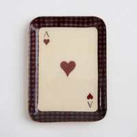 Rectangular Enamel Tray - Ace of Hearts