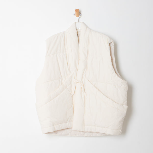 Puffer Vest in Off-White