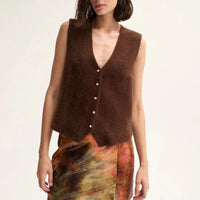 Brown Knitted Vest