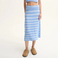 Striped Knit Skirt in Blue