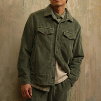 Wide Wale Shirt Jacket in Surplus