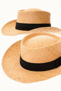 Raffia Western Gambler Hat